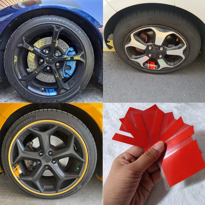 6 шт. светоотражающие виниловые наклейки на обод колеса для Renault Megane Modus Laguna Duster Logan