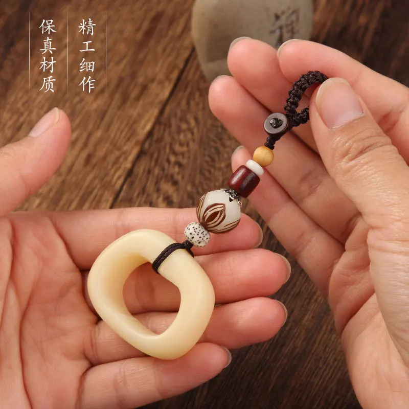 Корова кости безопасной пряжкой Автомобильный ключ кулон Бодхи брелок для