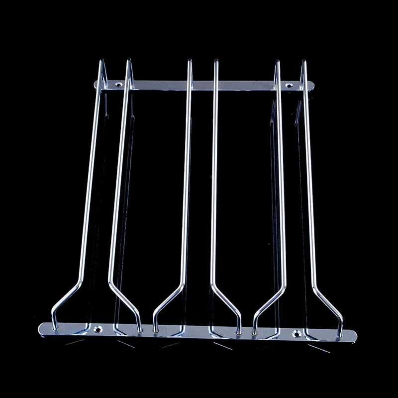 

1-3 Row High quality Stainless Steel Wine Glass Holder Stemware Rack Under Cabinet Storage Organizer Free Shipping.