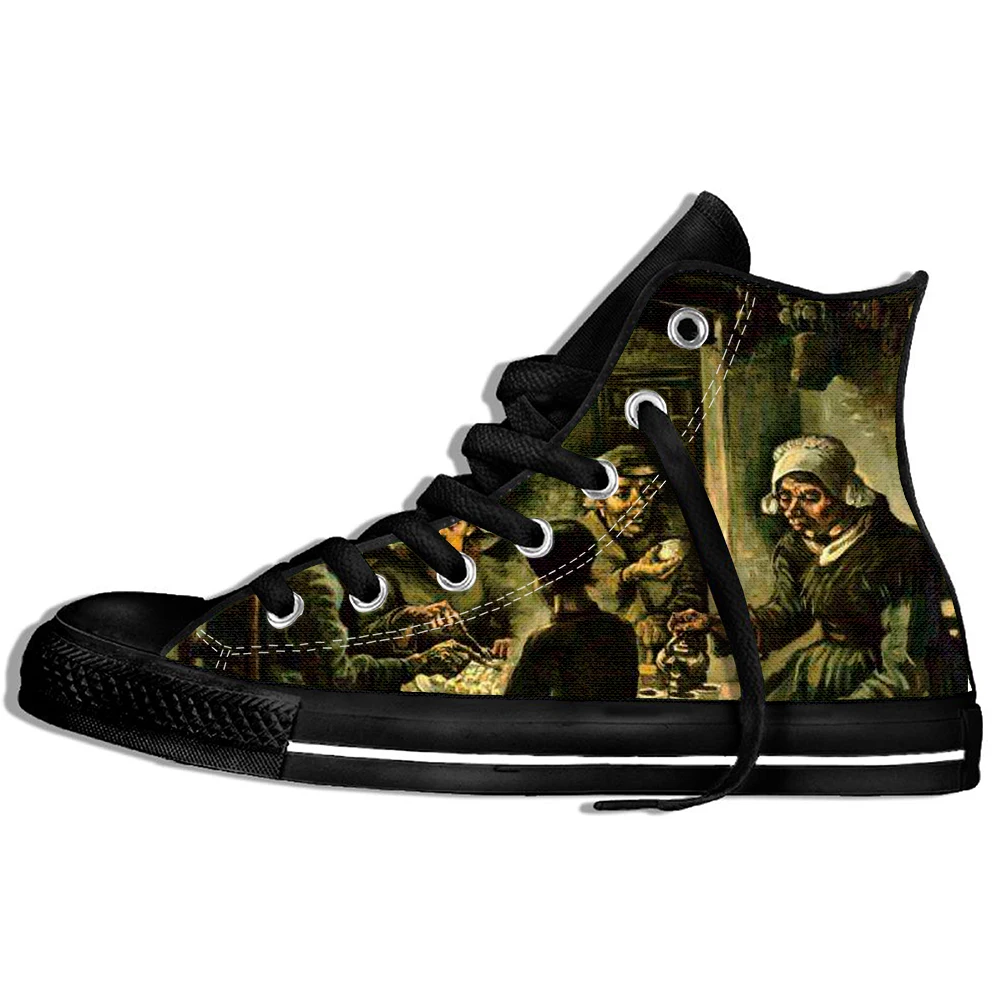 New Sneakers Vincent van Gogh Men Women Flats Shoes Spring Painting Art Printed Comfortable High Top |