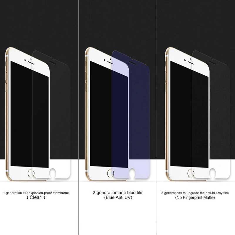 Зарядное устройство FERISING 2.5D/3D для iPhone 7 Защитная пленка экрана поверхность
