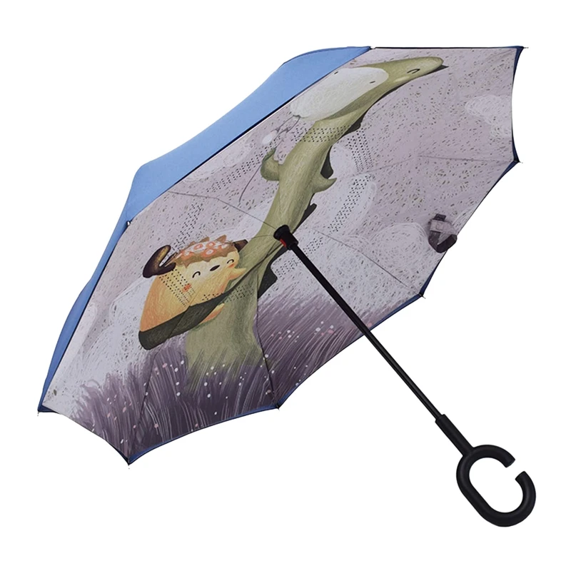 

Kids Umbrella For Girls Boys Reverse Umbrella Kids Anti-UV Inverted Toddler Umbrella Windproof Cute Animal Umbrella