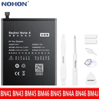 Аккумулятор NOHON сменный для Xiaomi Redmi Note 2 3 3Pro 4 4X 5 7 7Pro 8 8T 8Pro BN41 BN43 BM45 BM46 BN4A BN45 BN46 BM4J