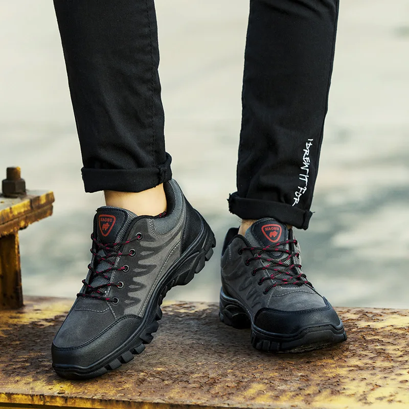 

Men Casual Shoes Hiking Mountain Climbing Shoes Outdoor Warm Lace-Up Sneakers Wear-Resistant Men Shoes Non-Slip Sneakers