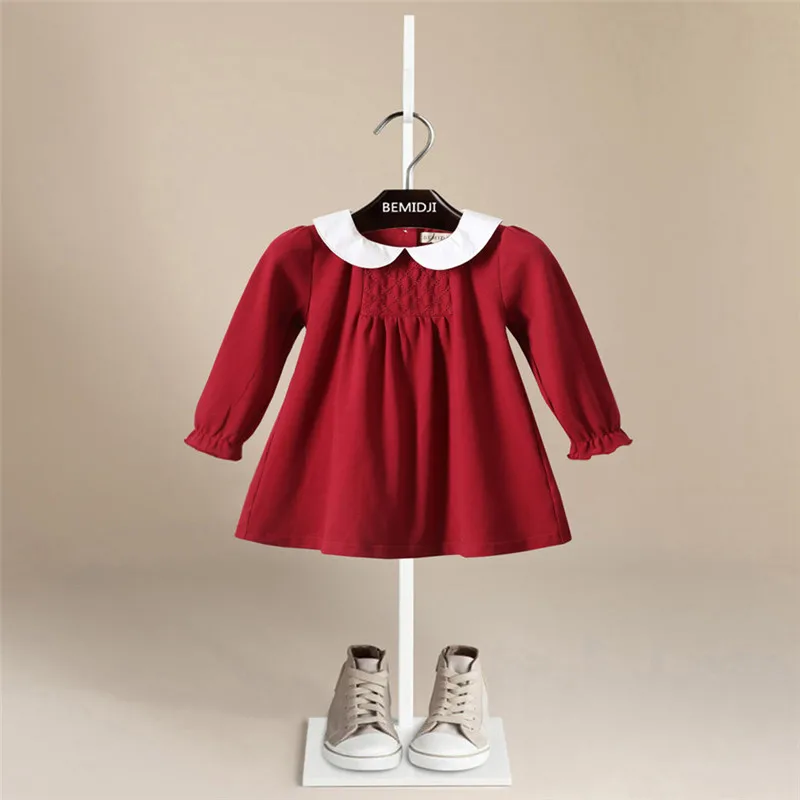 Cute Baby Dresses for Girls Birthday Baby Long sleeves Princess Dress For Girl Baptism Gown Girls 1 Year Vestido Infantil