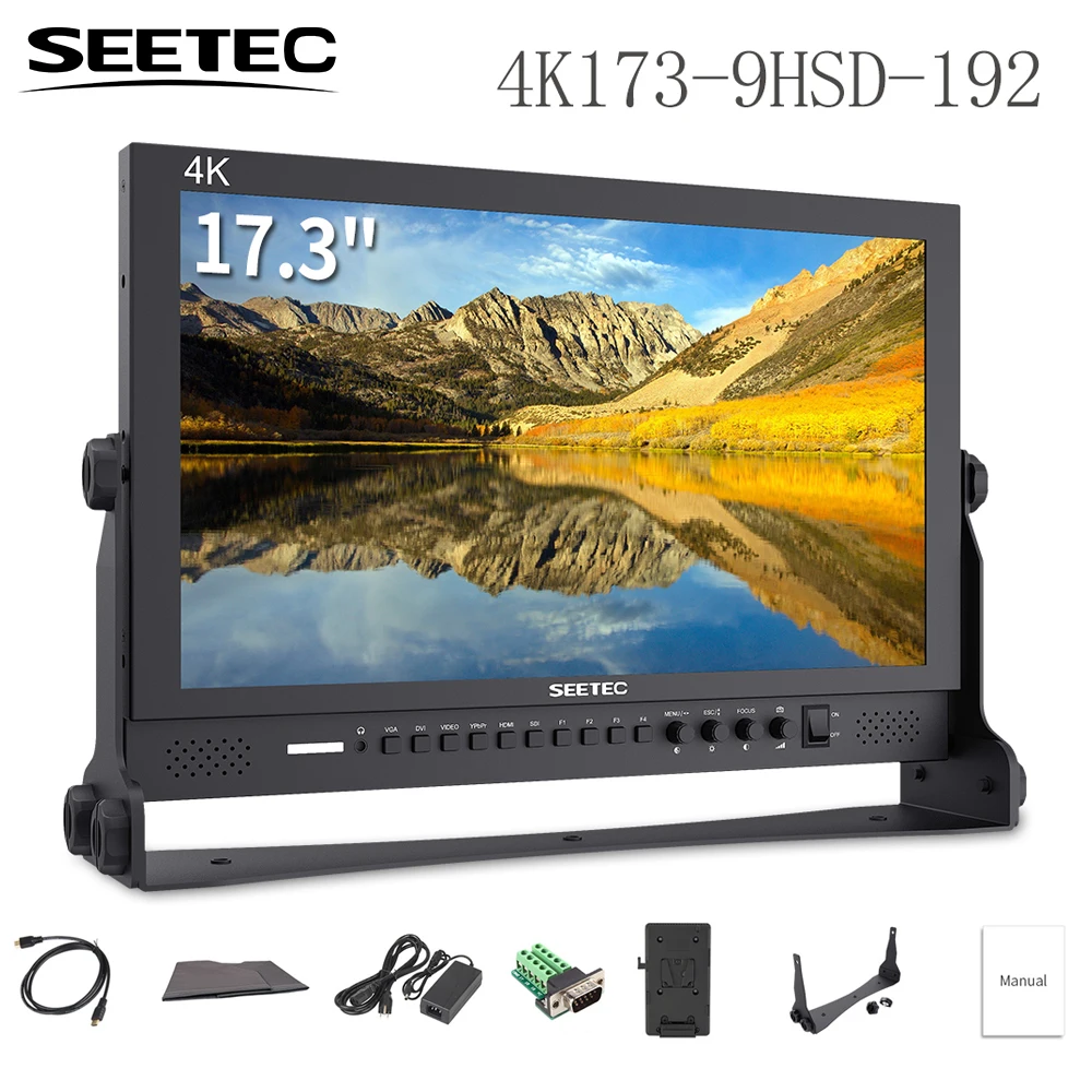 comprar Seetec 4K173-9HSD-192 (P173-9HSD Originais) 17.3 Alumínio 1920x1080 FHD IPS Polegada 3G-SDI 4K Broadcast Monitor Com AV YPbPr HDMI