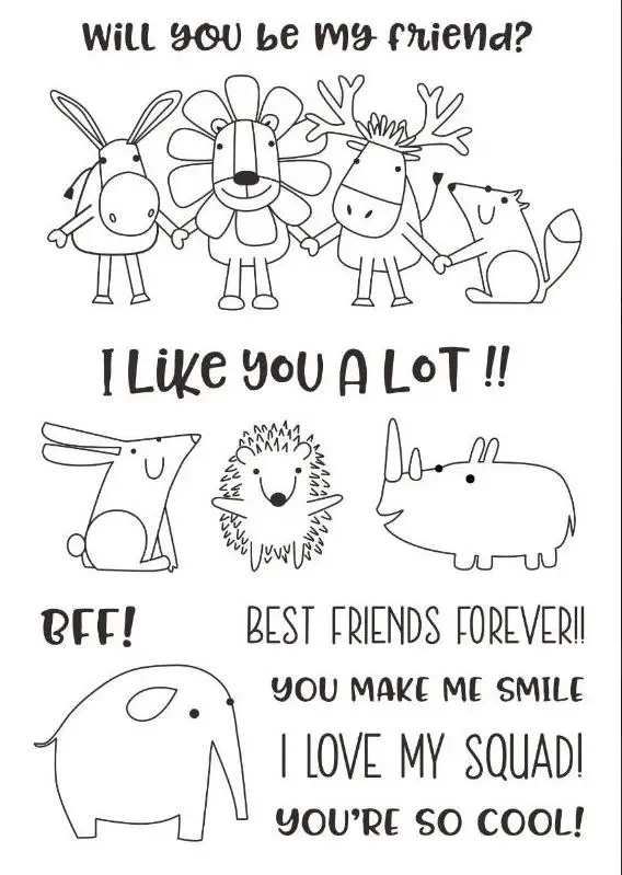 Прозрачный штамп или с животными для скрапбукинга своими руками/изготовления