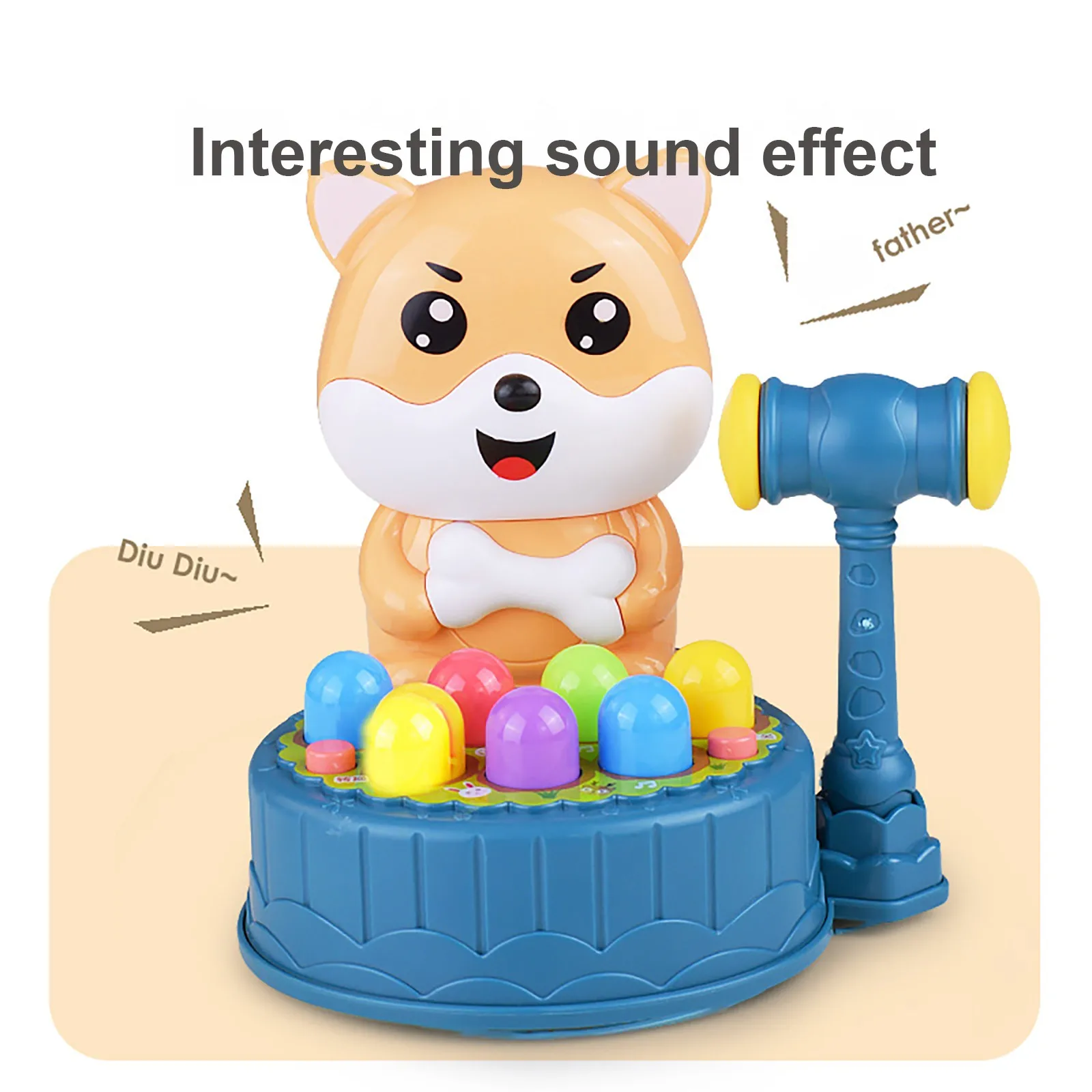 Игрушечный молоток игровой набор игрушек со звуковыми эффектами музыкой и