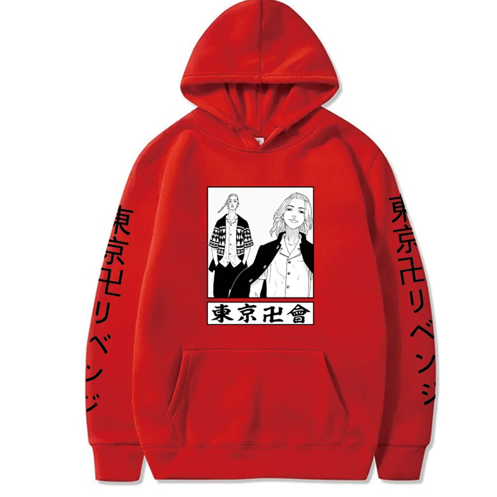 

Tokyo Revengers Hoodie Men Women Casual Autumn Hooded Collar Sweatshirt Oversized Pullover Coat For Anime Fans Streetwear