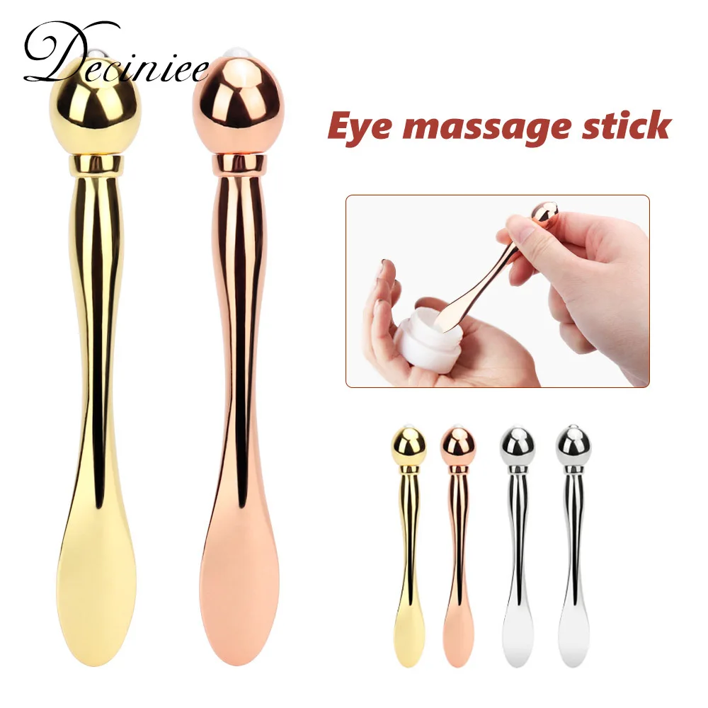 Eye Cream Massage Sticks Steel Ball/Ceramic Eye Cream Applicator Wand Face Mask Spoon Anti Wrinkle Eye Fatigue Relief Massage