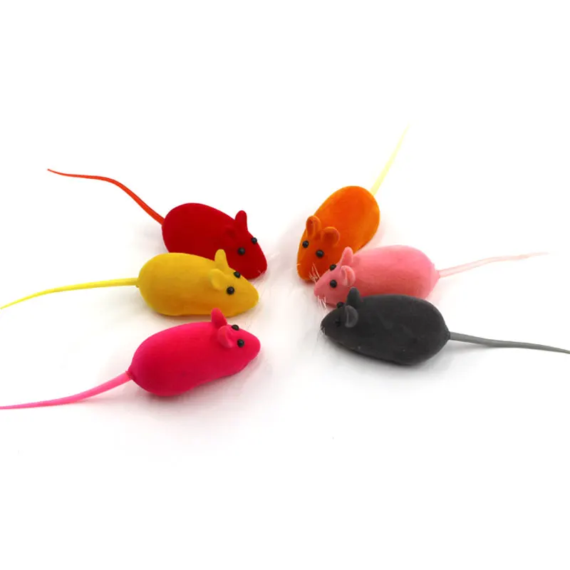 

Pet Cat Toy False Mouse Colorful Soft Funny Cute Little Mice Kitten Playing Toys HEE889