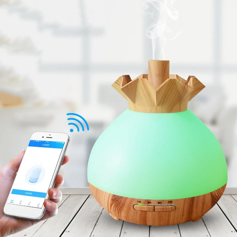400 мл умный Wifi беспроводной увлажнитель воздуха Арома эфирные масла диффузор с 7
