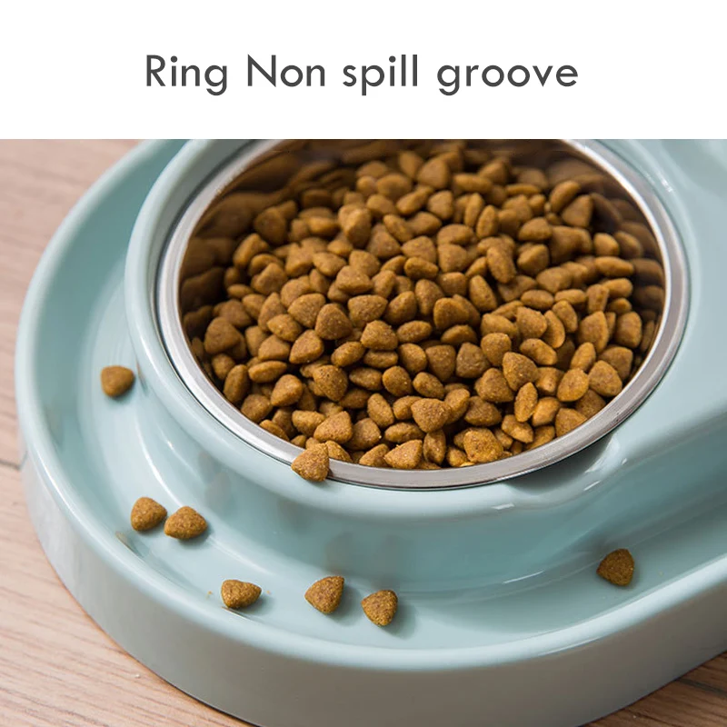Кормушка для собак с Двойной Текстурой воды и еды кольцом без пролива домашних