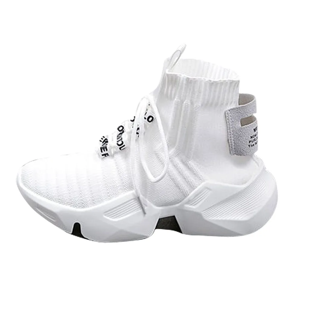 Женские носки обувь на платформе для отдыха белые кроссовки толстой подошве