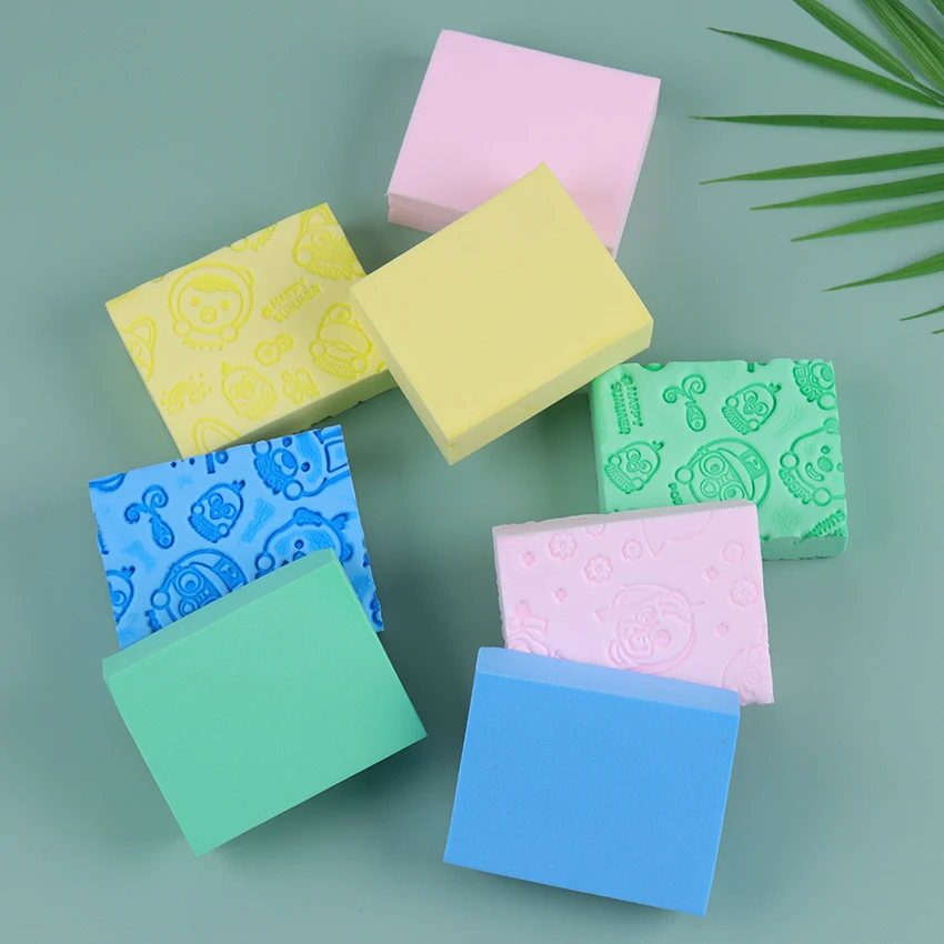 

1PC Bath Printed Sponge Baby Bath Scrubber Cleaner Pad Exfoliating Sponge Beauty Skin Care Cleaning Sponge