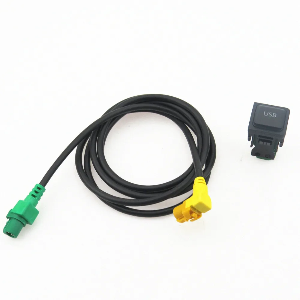 

SCJYRXS Car Radio RCD510 USB Switch with Interface Connector Cable For Golf MK6 MK5 Scirocco 5KD035726A 5KD 035 726 A