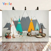 yeele baby shower photo backdrops party decor tent toy animal white wood flooring background for photo studio child photophone