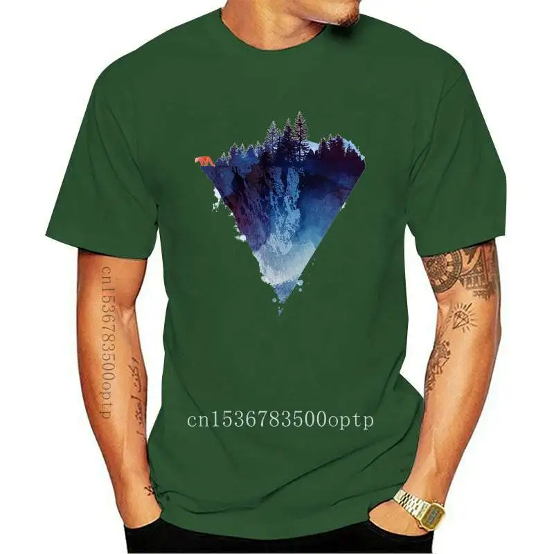 

New T-shirts Women Cartoon Watercolor Mountain Fashion Spring Summer Tshirt Top Lady Graphic Female Print Clothes Tee T-Shirt