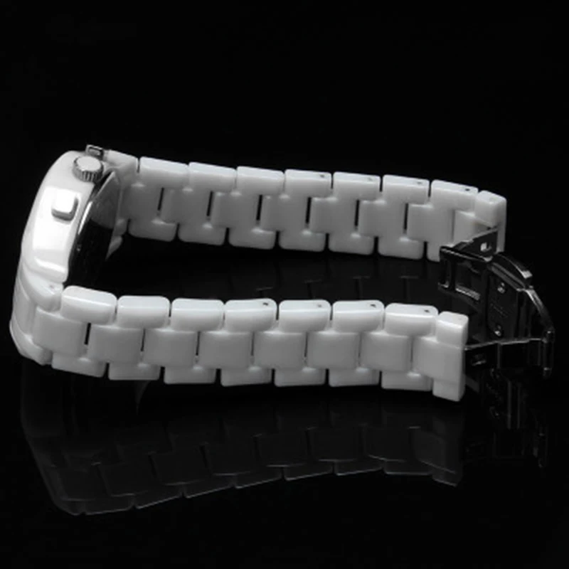 High Quality ceramics watchband and case for AR1421 1411 1400 1444 1442 watch strap with butterfly clasp bracelet