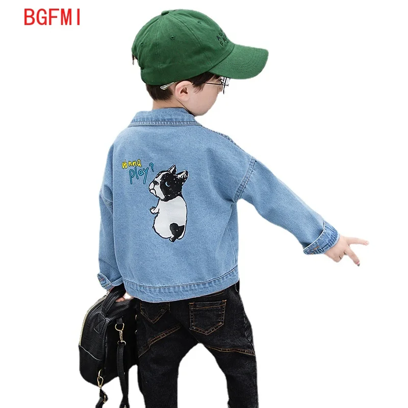 Детская джинсовая куртка с воротником на весну/осень | одежда и обувь