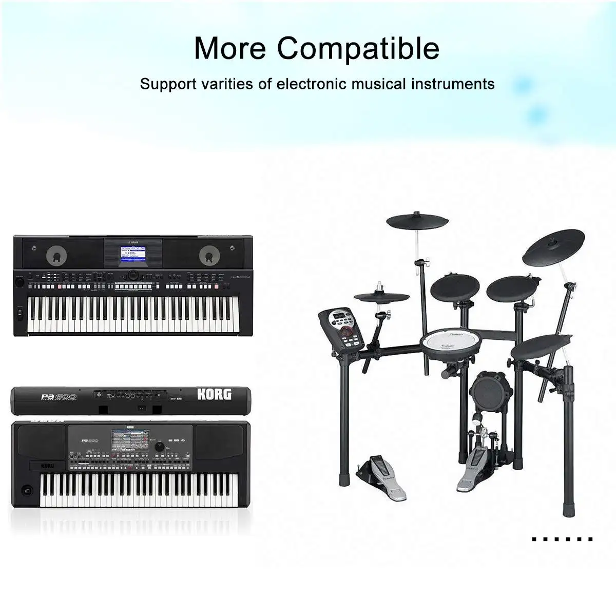 2 м midi-usb Кабель-адаптер высокоскоростной встроенный MIDI интерфейс конвертер для ПК и музыкальной клавиатуры шнур с индикаторным светом