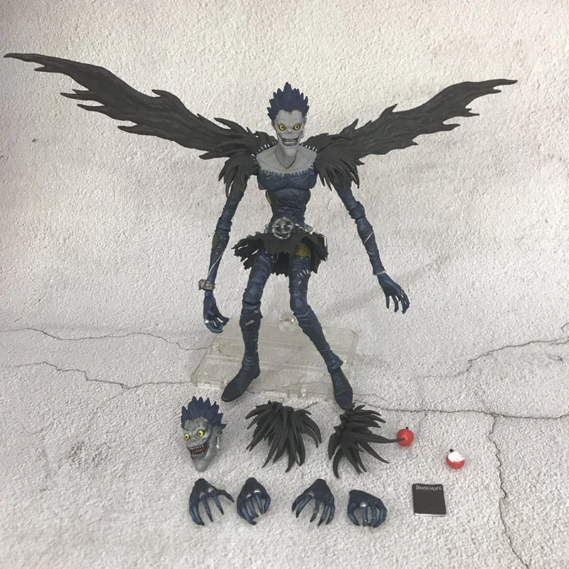 20cm Anime Death Note Ryuk Action Figure PVC Black Small Notebook Ryuk Movable Collection Model Dolls Toys for Gifts