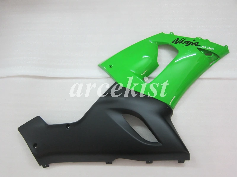 ABS пластик Полный обтекатели комплект подходит для Kawasaki ZX6R 2005 2006 ZX-6R 05 06 Ninja 636 Кузов Набор матовый черный зеленый