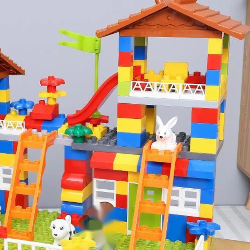 

Creative House Building Blocks Toys Slide Building Blocks Toys City House Castle Brick Toys Gifts For Kids