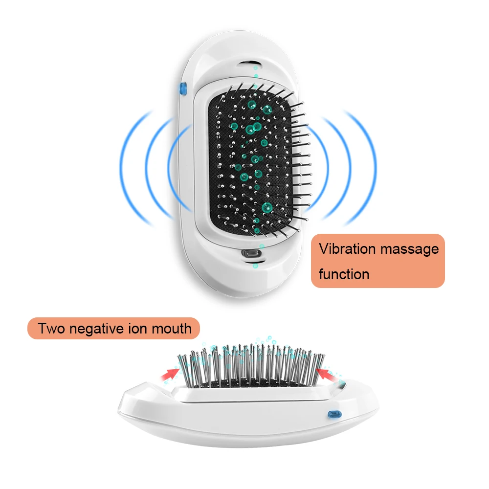 

Negative Ions Electric Massage Portable Anti-Static Massage Electric Hairbrush Comb for Fatigue Relieve Stress Relief