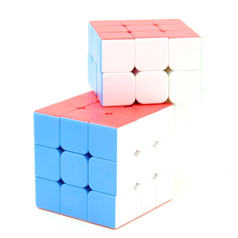 Cubo m&aacute;gico 2 en 1, velocidad 3x3x3, puzle, juego de Cubing, juguetes educativos-3