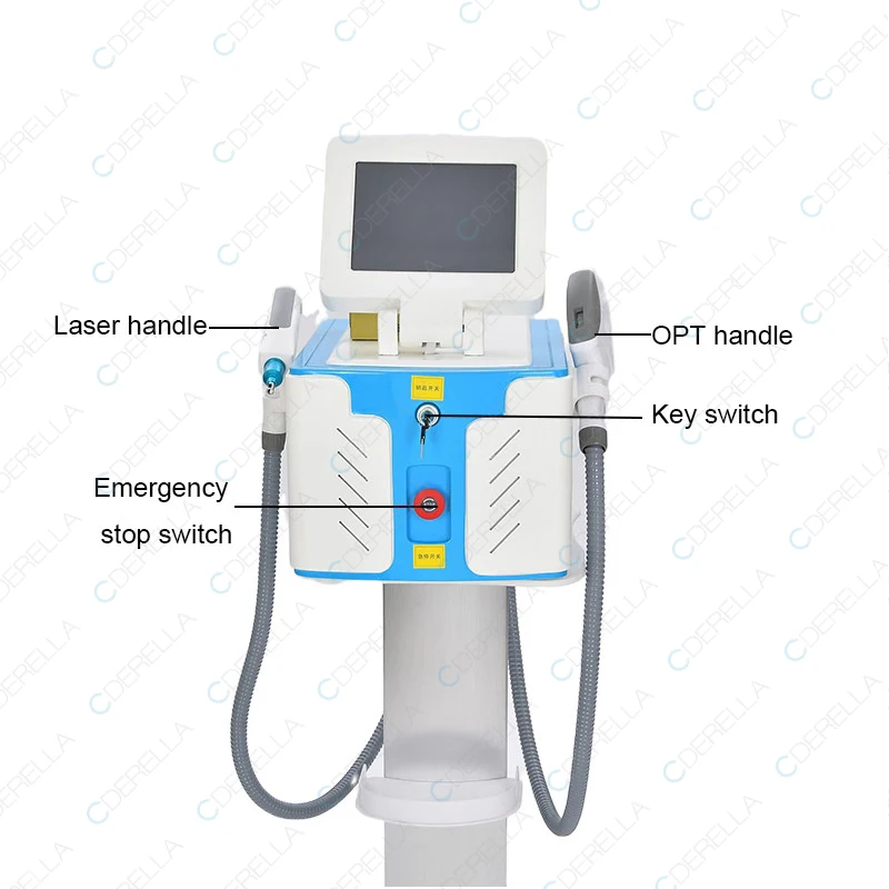 

2021 Multi-Function 2 In 1 SHR OPT IPL Permanent Hair Removal Tattoo Remover Skin Rejuvenation Carbon Peeling Machine