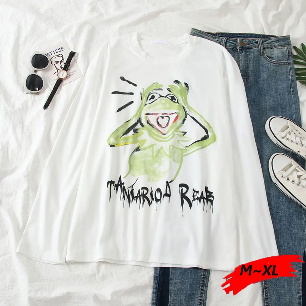 Женская футболка с длинными рукавами Забавные футболки для женщин белые черные