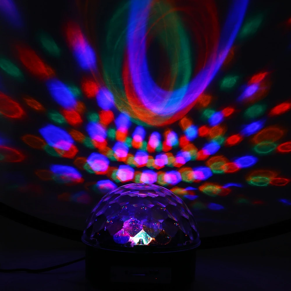 Мини 6 LED RGB Расширенный голосовой контроль сценический светильник светодиодный