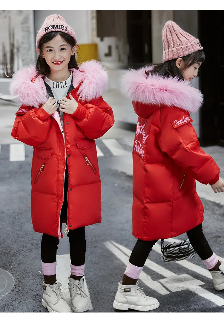 Новинка 2019 года зимние куртки-пуховики для маленьких девочек парки детская