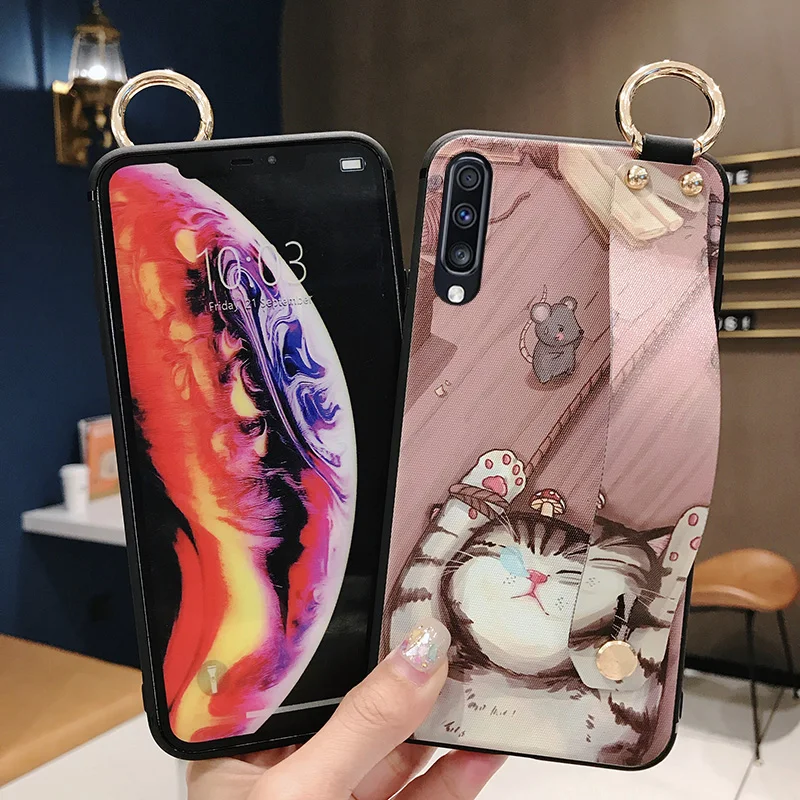 SoCouple держатель для телефона чехол для samsung Galaxy A70 A60 A50 A40 A30 A20 A10 S9 S8 S10 плюс S10e Note 8, 9, 10, плюс ремешок чехол