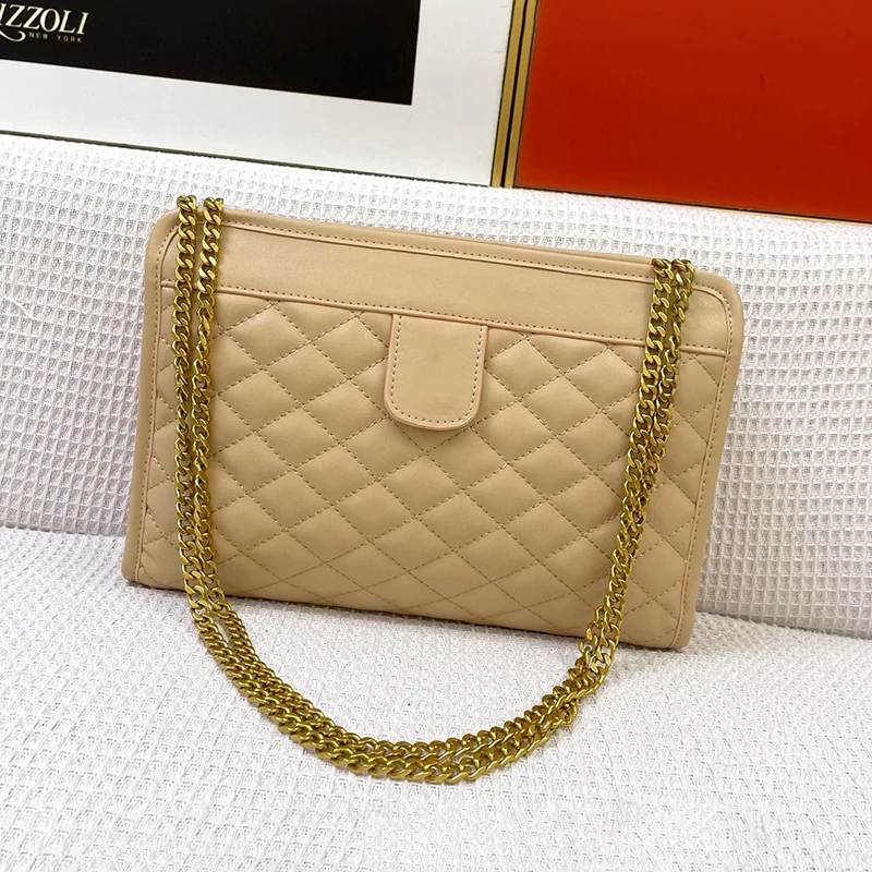 

Дизайнерский Ретро однотонный Роскошный Кожаный клатч с ромбовидным узором на цепочке женская новая многофункциональная сумка через плеч...