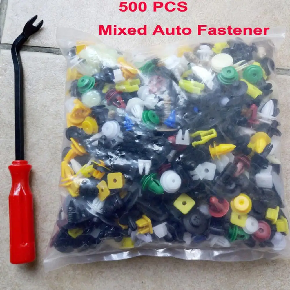 

500Pcs 60 Kinds Mixed Push Pin Door Trim Panel Clip Fastener Bumper Rivet Retainer with tool