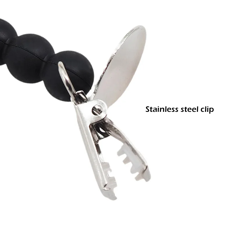 Chenkai-Pinzas redondas de silicona para chupete, cadena sin BPA, DIY, mordedor para beb&eacute;, chupete de lactancia, joyer&iacute;a sensorial, juguetes, 5 uds.-3
