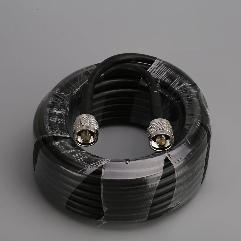 15 метров RG6 Низкая потеря коаксиальный кабель 50ohm N папа к мужской связи для