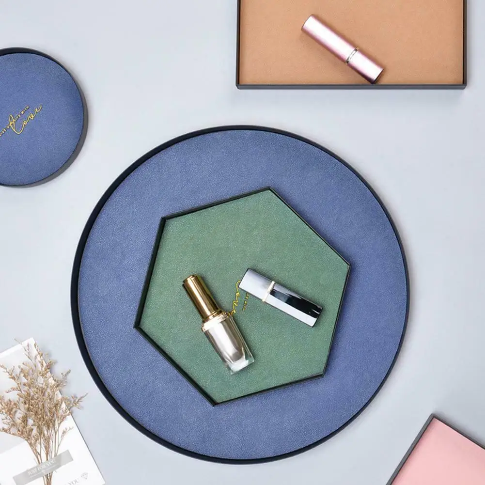 Поднос для хранения современные лотки кожаный коврик железная Квадратная