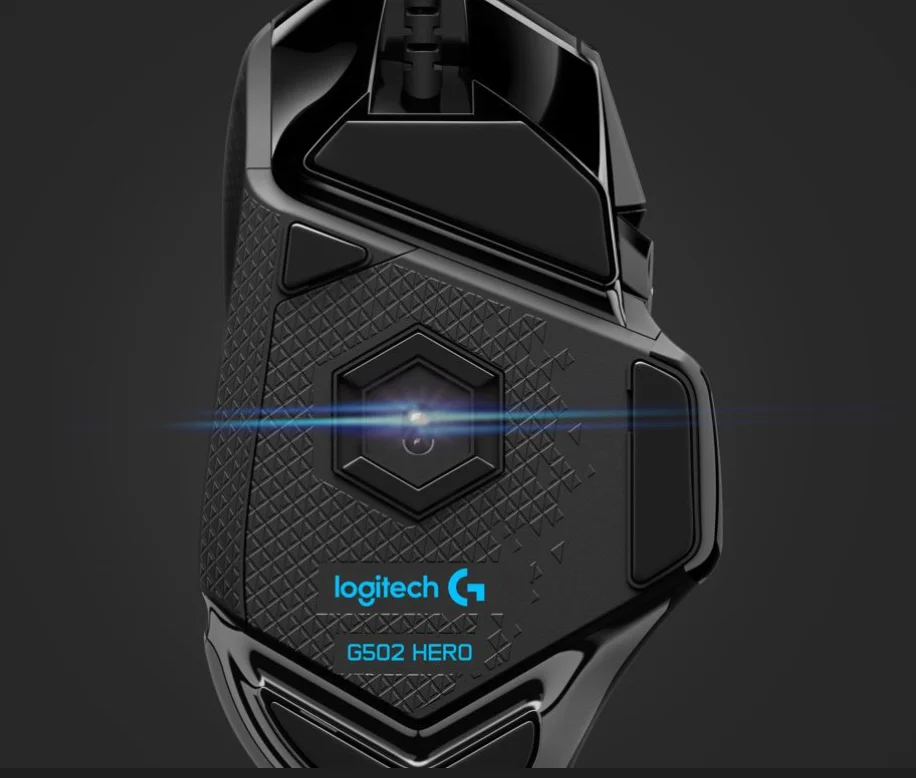 Технология logitech G502 HERO Engine с 16000 dpi, высокопроизводительная игровая мышь HERO, программируемая, настраиваемая, LIGHTSYNC, RGB, для мыши, геймера