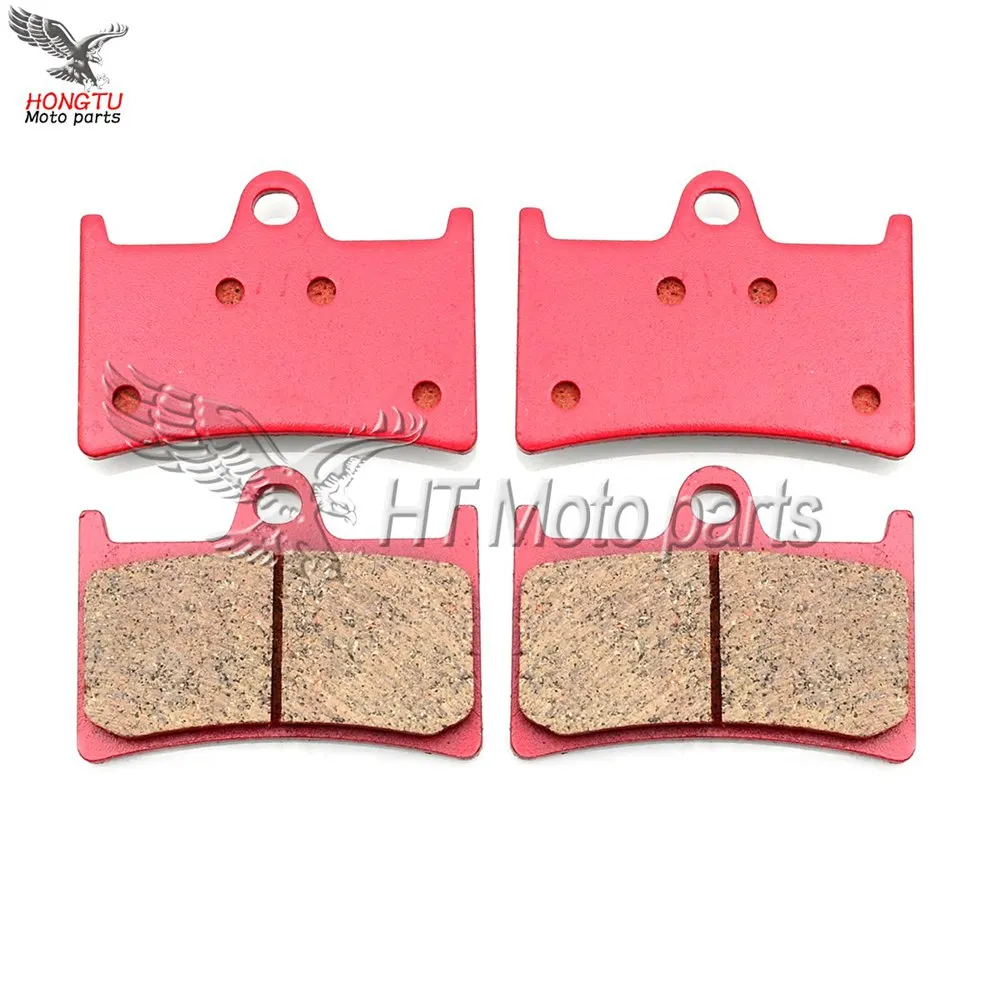 Front 2 pair Керамика спереди и сзади тормозные колодки для Yamaha YZF R6 FZ6 фазер S2 MT07 MT-07 07A Tracer XSR 700 900 FZ8 MT09 MT-09 MT10 MT-10 FZ1 R1 - Цвет: Front 2 pair