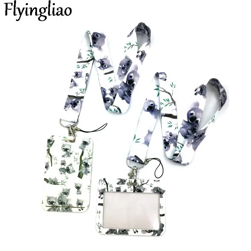 

Cute Animal Koala Lovely Key lanyard Car KeyChain ID Card Pass Gym Mobile Phone Badge Kids Key Ring Holder Jewelry Decorations