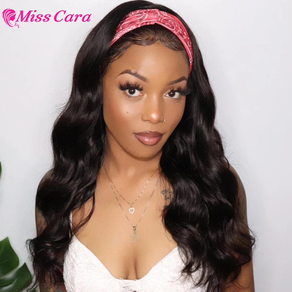 

Body Wave Headband Wig For Women Brazilian Human Hair Wigs for Women Body Wave Wigs With Bang No Glue No Gel Headband Wig