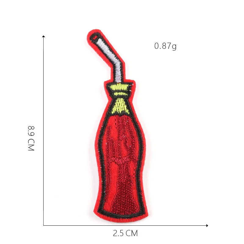 1-PCS-G-188 Cola Напиток патчи для одежды DIY полосы железа на молоке аппликации термо одежда наклейки Кокосовая вышивка значки@ G - Цвет: 1-PCS-G-188