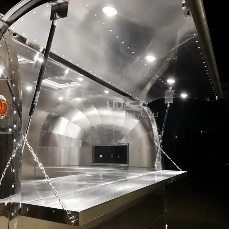 Стандартный продовольственный грузовик мобильный тележка для фаст-фуда прицеп