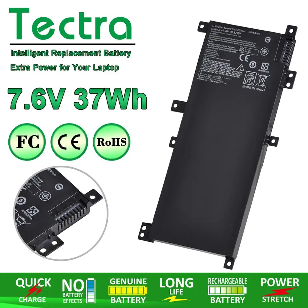 Новый 7 6 V 37Wh C21N1401 Аккумулятор для ноутбука Asus X455 X455L X455LA A455L A455LD A455LN F455L K455L X454W Y483LD