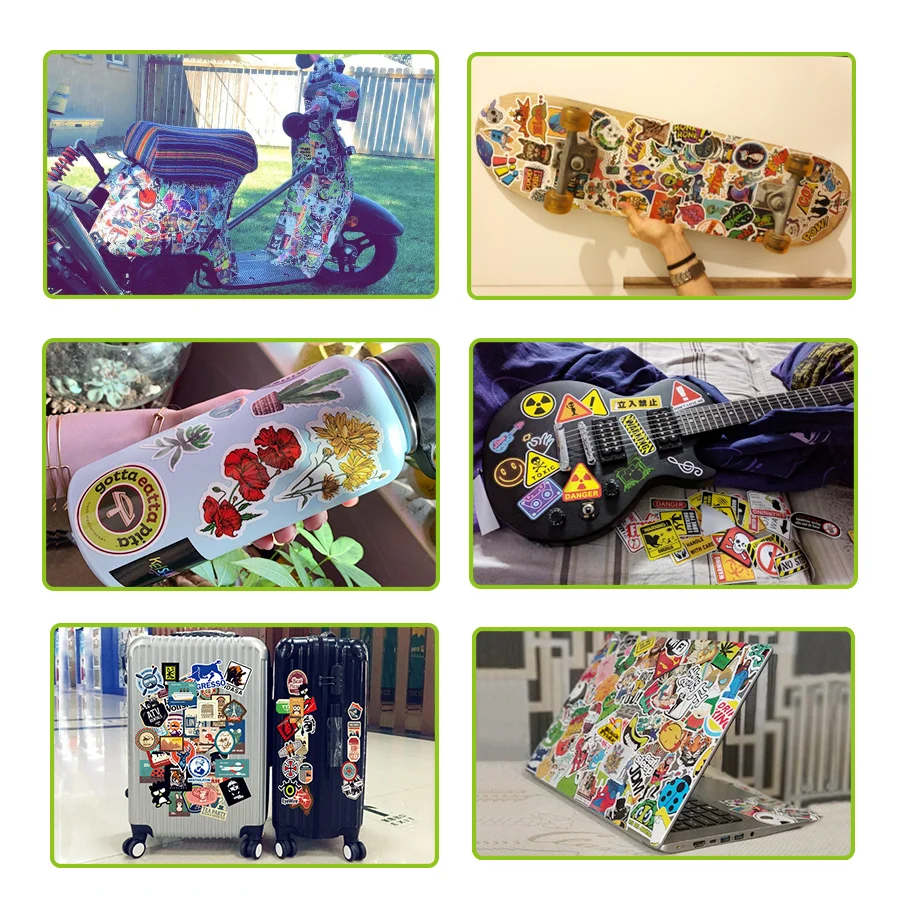Pegatinas de gato Kawaii de dibujos animados para ni&ntilde;os, 50 Uds., calcoman&iacute;a de Animal, juguete de regalo para ni&ntilde;os, Maleta, bicicleta, coche, pegatina impermeable para ordenador port&aacute;til-5