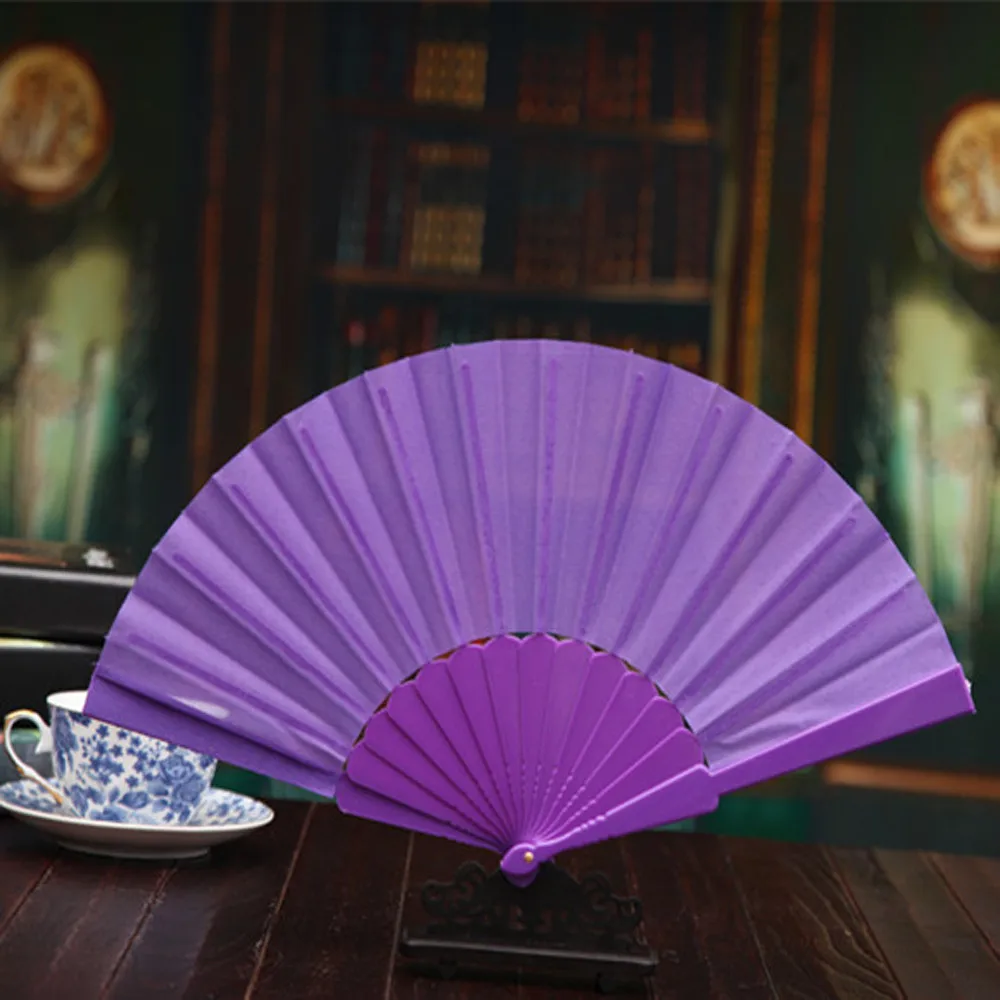1PC Pattern Chinese Style Folding Dance Wedding Party Lace Silk Hand Fan Cool Bamboo Flower Personalized L*5 | Дом и сад