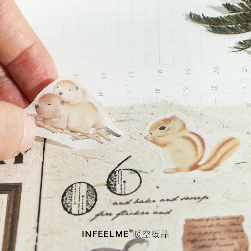 98*193 мм 1 шт Ретро-наклейки винтажные Ретро-серии иллюстраций животных